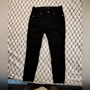 Women's petite mid rise butter ankle skinny jean dark black 2p/26p